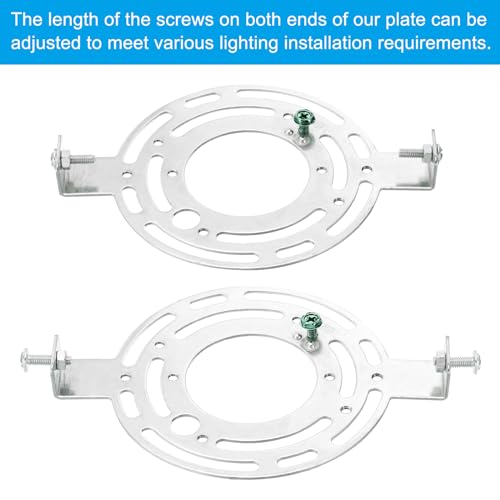 Patikil PTA231217TT000362 145Mm (5.71") Universal Light Fixture Mounting Bracket Kit, 2Set Light Crossbar Round Ceiling Plate For Wall Light, Close To Ceiling Light thumb #4