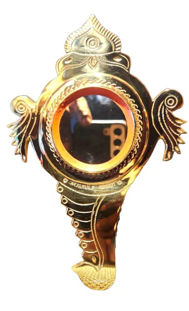 Buy ARANMULA HANDICRAFTS Authentic Aranmula Kannadi Bronze Mirror(Gold ...