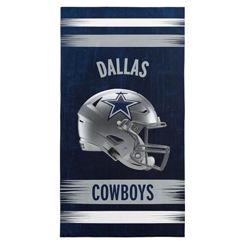 Northwest NFL Dallas Cowboys Microfiber Beach Towel 30 x 60 Inches Quick Dry Sand Resistant Lightweight Highly Absorbent Blitz Design
