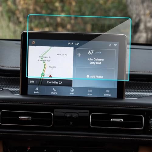 Écran GPS Lincoln Aviator sans rayures grâce au film verre trempé