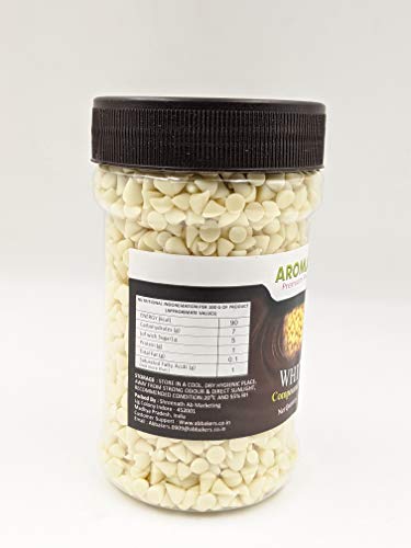 Image of Aromatic Chocolate White Compound Chips for Cake Decoration and Garnishing-400gm