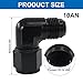 Murtenze 2 Pack Swivel Fitting Adapter, 10AN Female to 10AN Male Flare 90 Degree Aluminum Black, for Automotive, Hose Connections