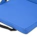 Aumotop Outdoor Foldable Cushion Chair Portable Soft Sponge Backrest Stadium Beach Seat for Camping, Oxford Cloth Material (Blue)