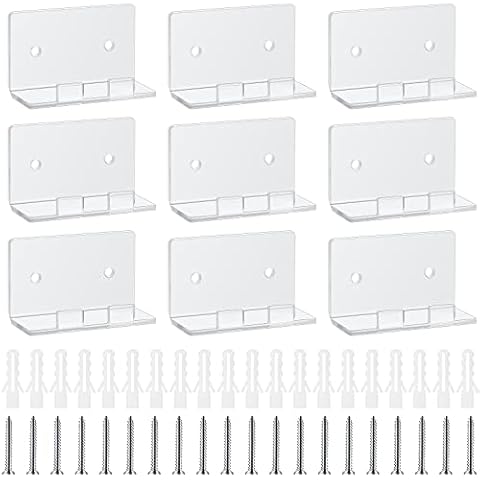 10 Packs Clear Floating Shelves Comic Book Display Case Cover