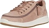 BILLY Footwear Comfort Suede Lo for Women - Lace-up Style, Lightweight and Zip Around Closure Modern Sneakers - Blush 8.5 M