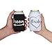 Cute Wedding Gifts - Bride and Groom Novelty Can Cooler Combo - Engagement Gift for Couples