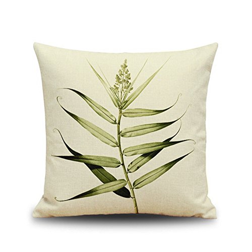 Leaf Cotton Linen Throw Pillow Cover Home Decorative Pillowcase Cushion Cover
