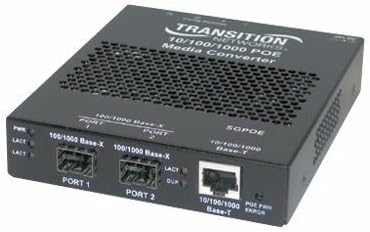 Transition Stand-Alone Power Over Ethernet PSE - Media Converter - RJ-45 / SFP (Mini-GBIC) - SGPOE1040-100-NA