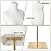SHAREWIN Female Mannequin Torso Plus Size Women Dress Forms for Sewing Manicanequin Body High Stability Gold Metal Stand for Clothing Dress Jewelry Display Adjustable Height Size 10-12