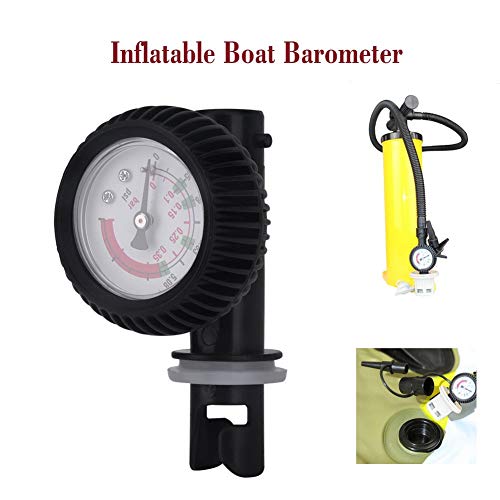 Kayak Barometer, Nylon Inflatable Boat Air Pressure Gauge Barometer for Kayak Raft Black boating