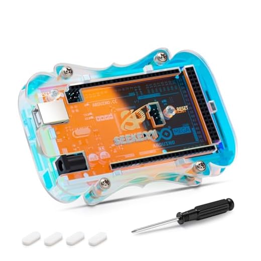 SEEKERPI Custodia trasparente in acrilico iridescente, compatibile con Arduino Mega 2560 R3 Rev3 Genulno Mega 2560 R3 Rev3. (non inclusa scheda Mega 2560 R3)