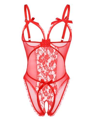 Image of Avidlove Women One Piece Lingerie Sexy Lace Babydoll Mini Bodysuit
