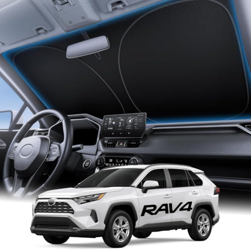Image of Wigoo for Toyota RAV4 2019-2026 Windshield Sunshade, Custom Fit, Keeps Cool