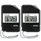 2 Pack Digital Stopwatch Timer with Large Display,Lap Split Mode, Waterproof Handheld Timer for Coaches, Teachers, Kids, Running, Swimming...