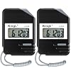 2 Pack Digital Stopwatch Timer with Large Display,Lap Split Mode, Waterproof Handheld Timer for Coaches, Teachers, Kids, Running, Swimming, Training(Black-2 Pack)