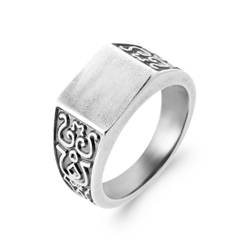 Bague homme argent 925 gravée, le cadeau de Noël et Fête des Pères idéal