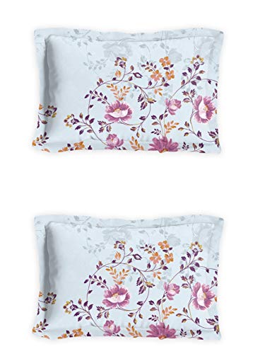 Image of DDECOR - Caroline 100% Cotton Double Bedsheet with 2 Pillow Covers, Turquoise