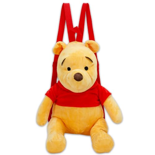 Winnie the Pooh Plushie Backpack Set - Bundle with 16" Disney Plush Doll with Carrying Straps Plus Tattoos, More | Pooh Bear Plush Bag by Disney - Used condition - Image 3