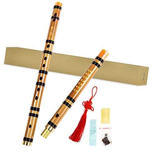 Huan Flauta de bamb Flauta nios Principiantes Sala de conciertos Profesional Instrumento a Solo Flauta CDEF 5 Timbre Mejor Regalo de Msica (marrn) (Size : D)