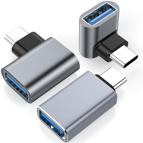Dumsud USB to USB C Adapter 3 Kinds,[Fit Side-by-Side][90 Degree ...
