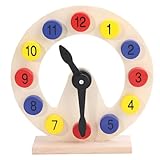 HEMOTON 1 Juego De Reloj De Madera para Clasificar Juguete Educativo Reloj De Números Juguetes para Niños Pequeños.