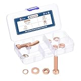 Kozelo 8pcs M8 Socket Head Cap Screws Bolts Nuts Assortment Kit - [M8-1.25x30mm] Red Copper Fully Threaded Hex Screw for 3D Printer Use