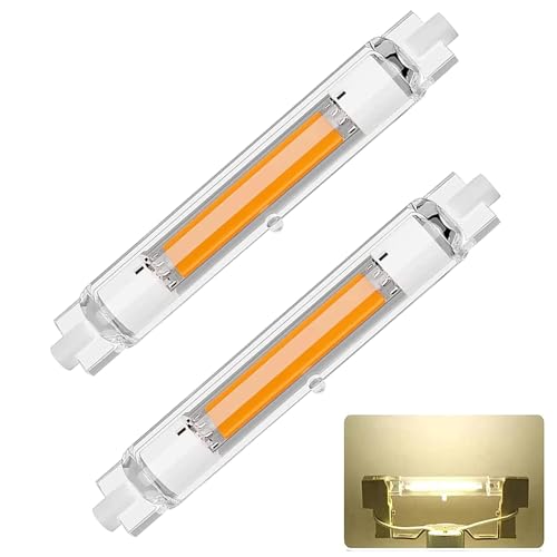 Dvnoua R7S LED 118mm Dimmbar, 30W Stab-LED R7S Lampe Ersatz 300W Halogen Leuchtmittel, Naturweiß 4000K 3000lm, Kein Flackern 360°Abstrahlwinkel, Beleuchtung für Zuhause, 2 Stück