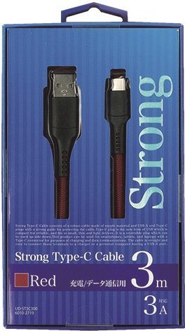 Type-C端子用通信充電ケーブル300cm/USB-AモデルUSB2.0対応 UD-ST3C300R