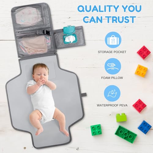 Image of iAOVUEBY Baby Gift Set for Newborn, New Baby Boy Gift Basket, Newborn Essentials Hat Onesie Bear Toys Keepsake Blanket Infant Diaper Changing Pad Bibs, Baby Shower Gifts for Boys