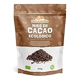 Nibs de Cacao Crudo Ecológico 400g. Puntas de Cacao Bio, Natural y Puro. Cultivado en Perú a partir de la planta Theobroma cacao. Fuente de magnesio, potasio y hierro. NaturaleBio