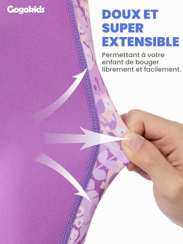 Gogokids Combinaison en néoprène pour bébé de 0 à 3 ans - Maillot de bain thermique - Fermeture éclair à l'avant - Avec doublure en polaire - Manches longues - Protection contre le soleil et la – vue 6