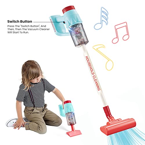 Kids Vacuum Cleaner Toy Set, Toy Vacuum Cleaner For Toddler With Lights & Sounds, Pretend Role Play Household House Keeping Toy Home Cleaning Products For Toddlers Kids Children #TOP5