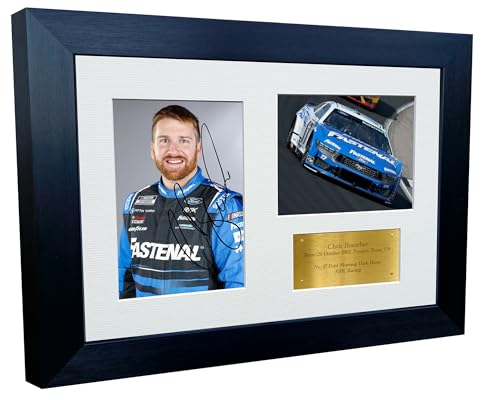 Cadre photo signature Chris Buescher 2024 NASCAR RFK Racing haut de gamme