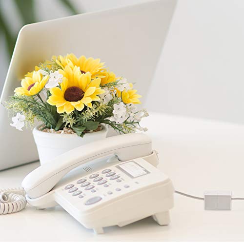 Rj11 Coupler, 2 Pack Telephone Phone Line Connector Coupler Rj11 6P4C Inline Keystone Jack Female To Female Straight Telephone Cable Cord Extension Adapter White #TOP5