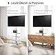AOKCOS TV Ständer für 32-70 Zoll Flach&Curved Fernseher, TV Bodenständer Höhe 1350mm, Höhenverstellbar Schwenkbar Neigbar Fernsehständer 3 Stufigen Regalen, Max.VESA 400x400mm bis zu 40kg (Weiß)