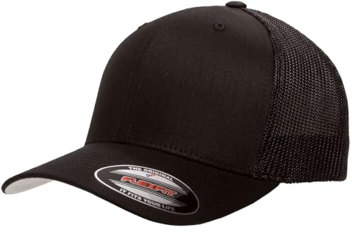 Image of Flexfit Unisex Mesh Fitted 2-Tone Trucker Hat, One Size