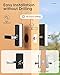 Keyless Entry Door Lock with Handle,Zomnua Fingerprint Lever Keypad Door Lock with Handle,WiFi Front Biometric Passcode Code Alexa Deadbolt with Fob Keys Gateway for Home Hotel Office