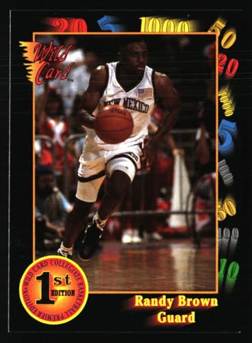 Randy Brown 1991-92 Wild Card #38 New Mexico State Aggies Basketball Trading Card