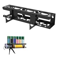 eupdd Kartuschenhalter: Abdichtungsrohr Aufbewahrungsregal, Kartuschen Aufbewahrungsregal, Halter für Kartuschenrohre, Schwarzer Dichtungsmittelhalter aus Metall für Werkstatt, Garage