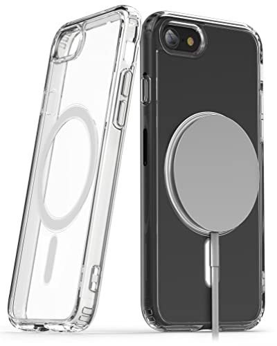 ENCASED Magnetic Clear Back Designed for iPhone SE, Slim Phone Case Compatible with Magsafe & Accessories (Fits iPhone 8, iPhone SE 2020/2022)