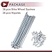A ABSOPRO 36 Set 13G Bicycle Spokes 131mm Bike Wheel Spokes Galvanized Carbon Steel Silver Tone