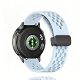 MELEJIA For Garmin Venu 4 / 3 45mm / vivoactive 4/ Venu 2 / Forerunner 265 / 255 / 255 Music / 570 47mm 交換ベルト バンド 22mm バンド マグネットクラスプ シリコン製 交換バンド スポーツ 長さ調節 柔らか 軽量 防水 取り付け簡単 通気 (ライトブルー)