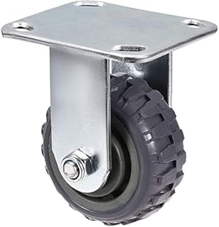 EuisdanAA Kółko samonastawne 4 Top PVC z płytą górną 132 LBS Pojemność na wózki meblowe Stół warsztatowy, szary(Rueda giratoria 4" PVC con placa superior Capacidad de 132 libras para carros de muebl