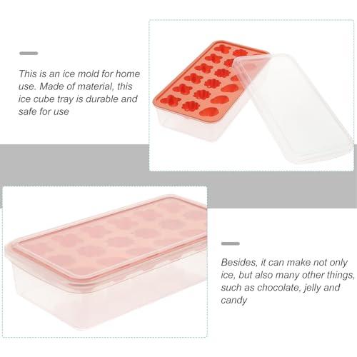 Molde cuadrado de silicona para cubitos de hielo con diseño floral miniatura 6