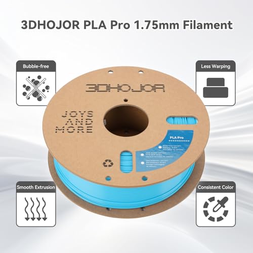 Image of 3DHoJor PLA Pro (PLA+) Filament 1.75mm, 3D Printer Filament, Cardboard Spool, Dimensional Accuracy + /- 0.03 mm-Light Blue, 1kg