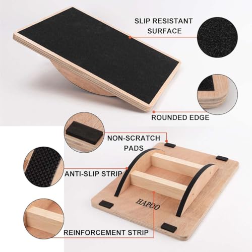 Using balance board for core exercise