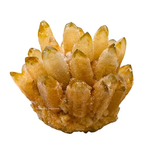 Amazing Gemstone Large Citrine Crystal Cluster Points for Meditation, Home Decor and Gift - Natural Quartz Crystals and Healing Stones for Enhance Energy with Large Crystals Points