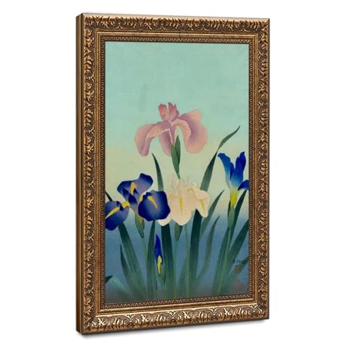 Iris by Ohno Bakufu estampe haut de gamme sur toile avec cadre