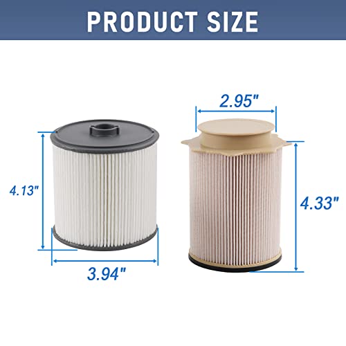 Image of 6.7 Cummins Fuel Filter Compatible with Ram 2500 Diesel Engines 2019-2022 | Fuel Filter Water Separator Set Replacement For Ram 3500 4500 5500 Diesel Engines 2019-2022, Replace 68157291AA 68436631AA