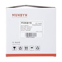 MUNBYN Thermodrucker Bondrukcer P047 mit Einzel-USB-Anschluss, 80mm POS-Drucker, WiFi Thermodirektdrucker kompatibel mit Android Windows PC Chromebook (USB/WiFi-Anschluss) Weiß – Ansicht 2